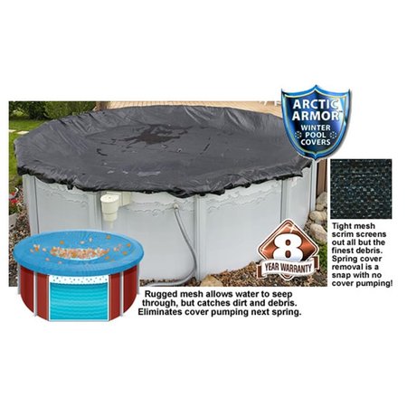 ARCTIC ARMOR 18&apos; Round Above Ground Mesh Winter Cover AR478266